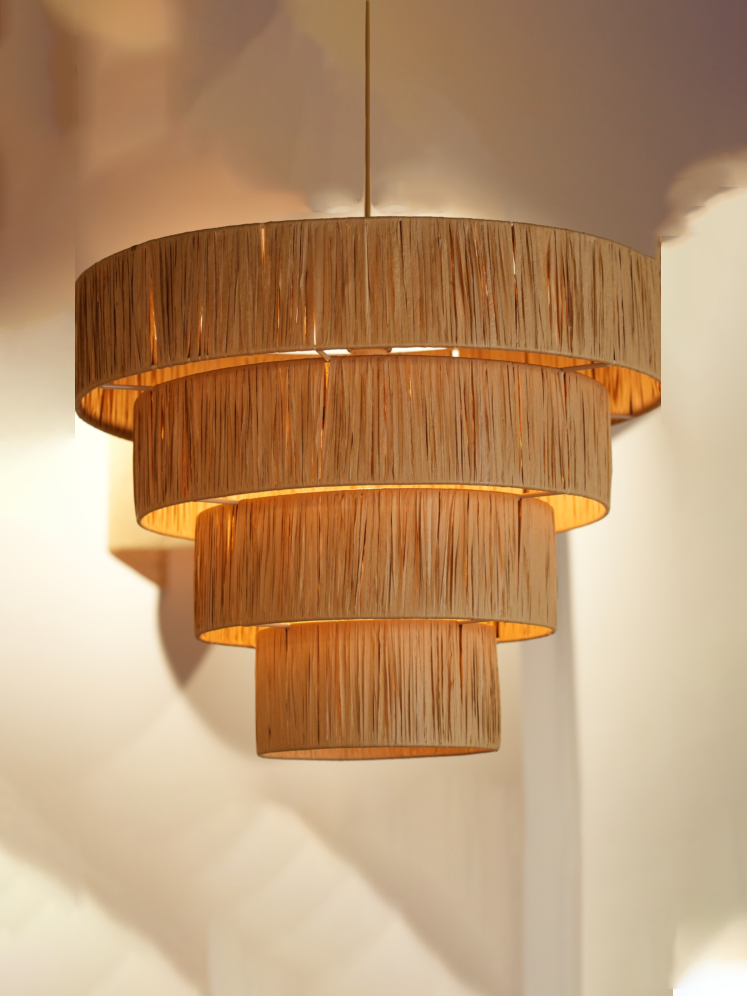 Aurora – Raffia Statement Light
